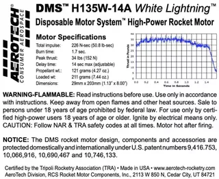 H135W-14A DMS Model Rocket Motor