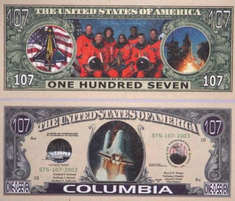 Space Shuttle Columbia Banknote